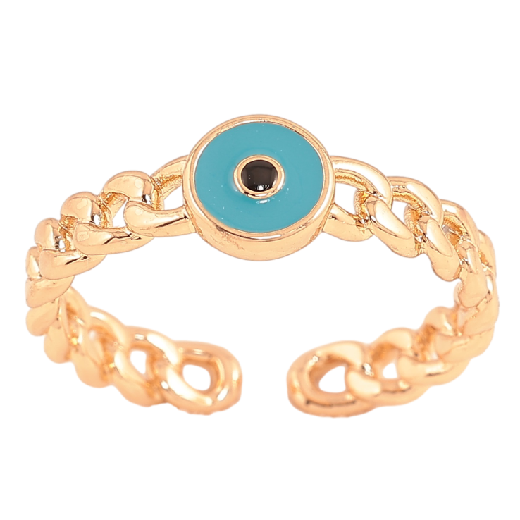 Кольцо Xuping цвет Позолота 18K "Узор цепочка с эмалью" фото №5