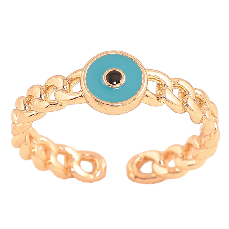 Кольцо Xuping цвет Позолота 18K "Узор цепочка с эмалью" фото №1