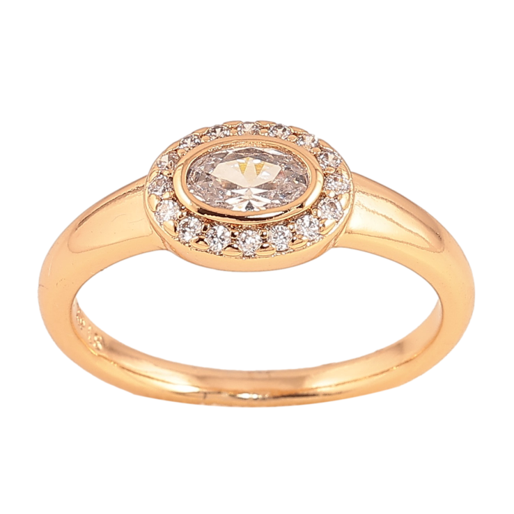 Каблучка Xuping колір Позолота 18K "Візерунок з кристалами" фото №15