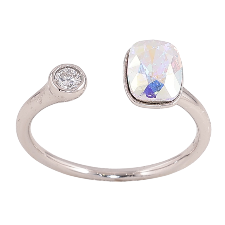 Каблучка Xuping колір Родій із кр-ми Swarovski "Кристал АВ" фото №1 Каблучка Xuping колір Родій із кр-ми Swarovski "Кристал АВ" фото №1