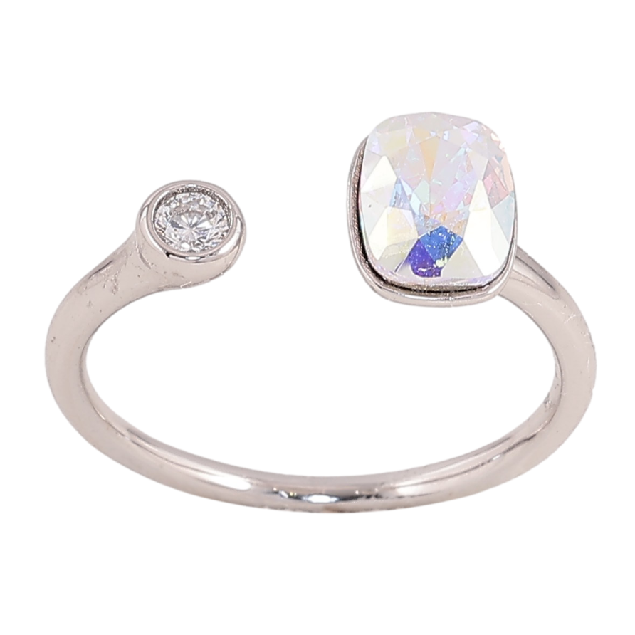 Каблучка Xuping колір Родій із кр-ми Swarovski "Кристал АВ" фото №1