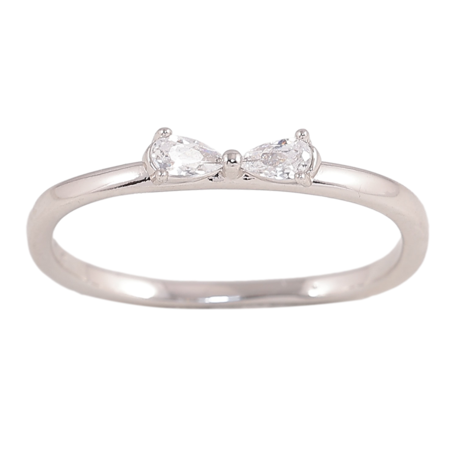 Кольцо Xuping цвет Родий "Кристальный бант" фото №1