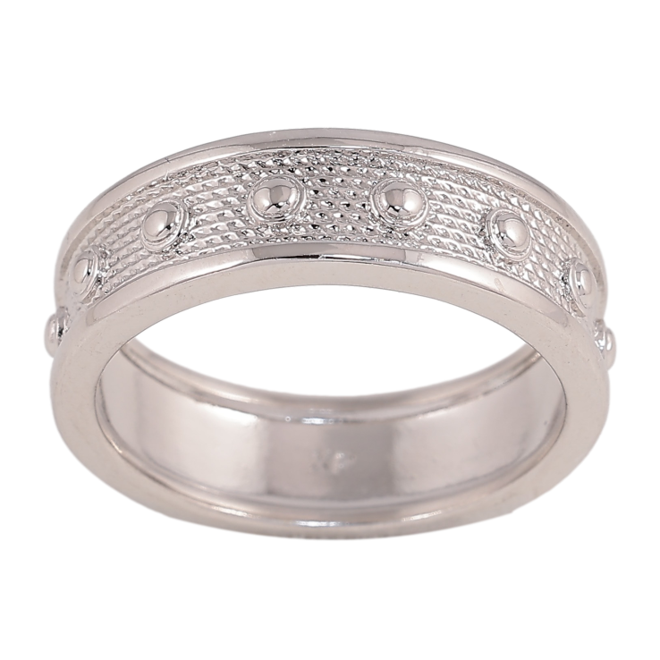 Каблучка Xuping колір Родій "Декоративний візерунок. шир. 6мм" фото №7 Каблучка Xuping колір Родій "Декоративний візерунок. шир. 6мм" фото №7