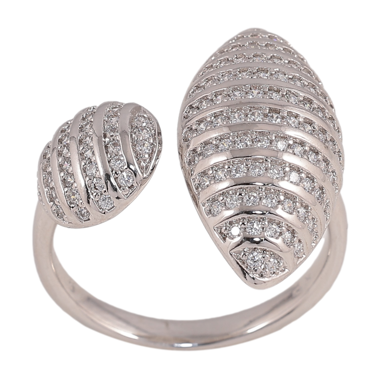 Каблучка Xuping колір Родій "Інкрустація кристалами" фото №3 Каблучка Xuping колір Родій "Інкрустація кристалами" фото №3