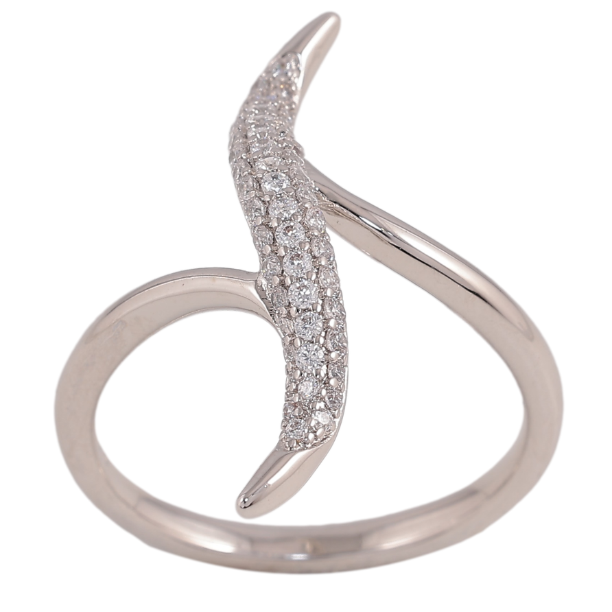 Каблучка Xuping колір Родій "Візерунок з кристалами" фото №1 Каблучка Xuping колір Родій "Візерунок з кристалами" фото №1