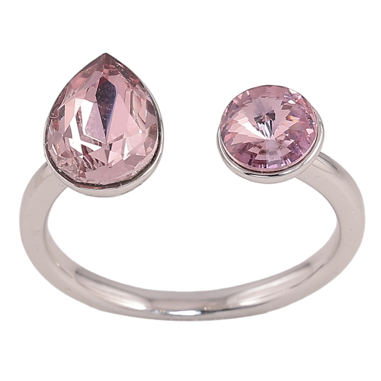 Каблучка Xuping колір Родій з кр-ми Swarovski "Два кристали Amethyst" фото №3 Каблучка Xuping колір Родій з кр-ми Swarovski "Два кристали Amethyst" фото №3