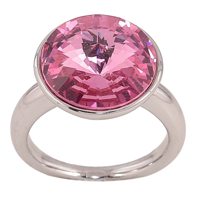 Кольцо Xuping цвет Родий с кр-ми Swarovski "Кристалл Rose" ø 15мм фото №5