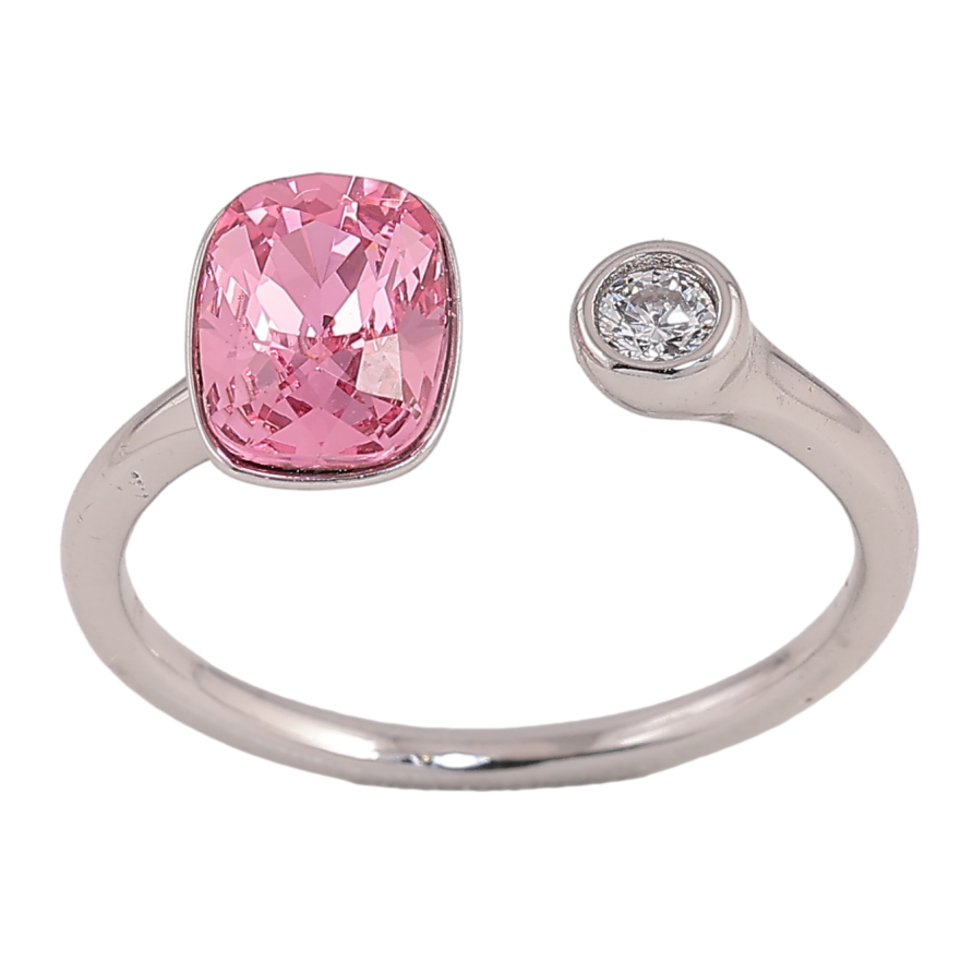 Кольцо Xuping цвет Родий с кр-ми Swarovski "Кристалл Rose с кристаллом" фото №1 Кольцо Xuping цвет Родий с кр-ми Swarovski "Кристалл Rose с кристаллом" фото №1