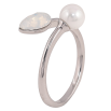 Кольцо Xuping цвет Родий с кр-ми Swarovski "Кристалл White Opal с жемчужиной" фото №3