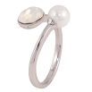 Кольцо Xuping цвет Родий с кр-ми Swarovski "Кристалл White Opal с жемчужиной" фото №2