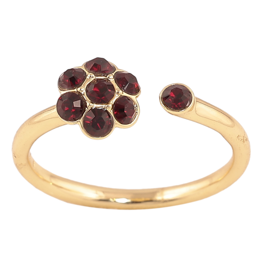 Кольцо Xuping цвет позолота 14K с кристаллами Swarovski цветочек фото №1