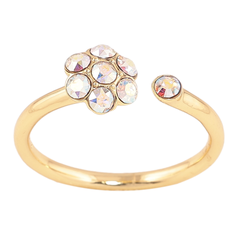Кольцо Xuping цвет позолота 14K с кристаллами Swarovski цветочек фото №18