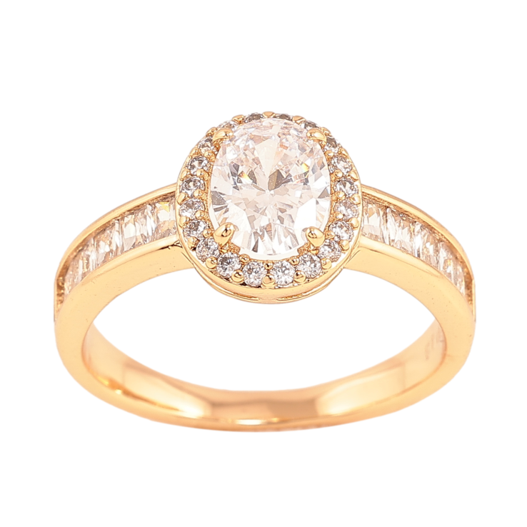 Каблучка Xuping колір позолота 18K візерунок з кристалами фото №9