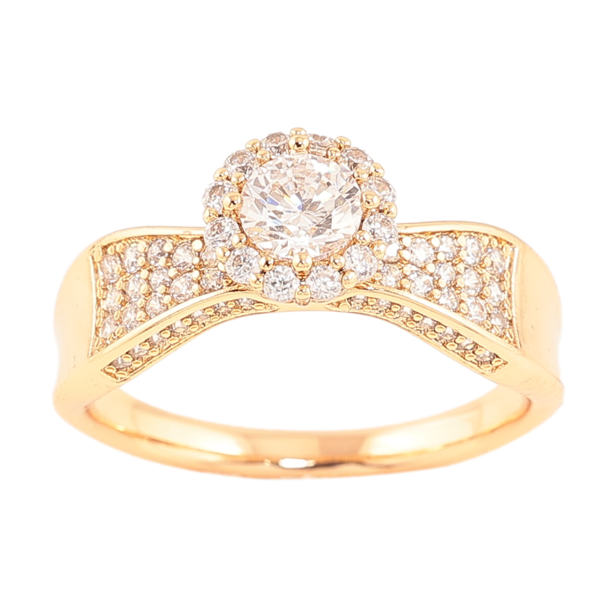 Кольцо Xuping цвет позолота 18K инкрустация кристаллами фото №1