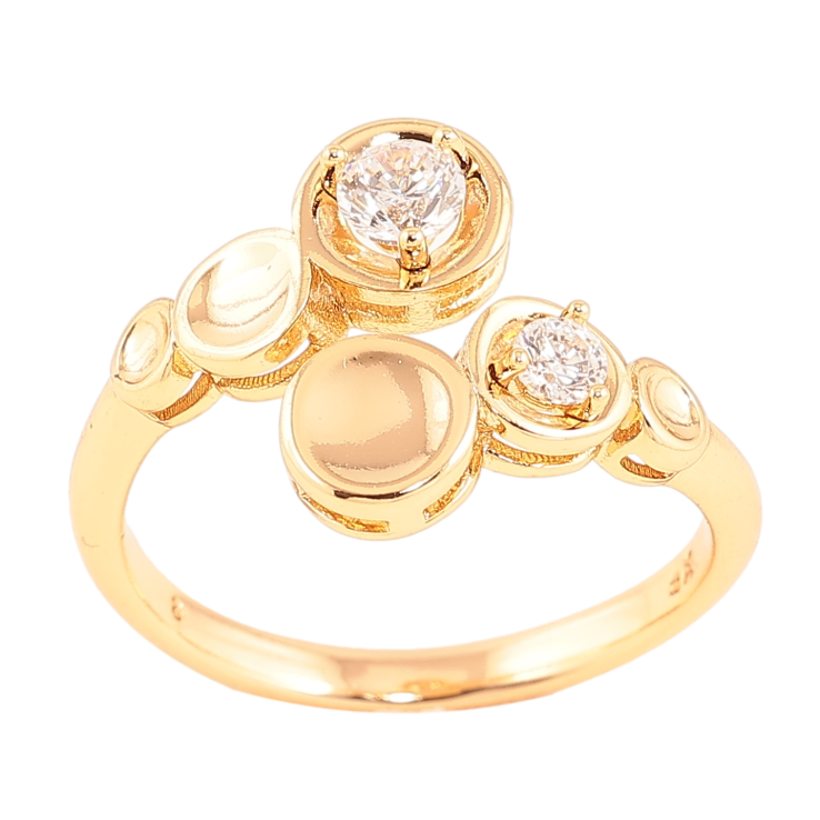 Каблучка Xuping колір позолота 18K візерунок з кристалами фото №21