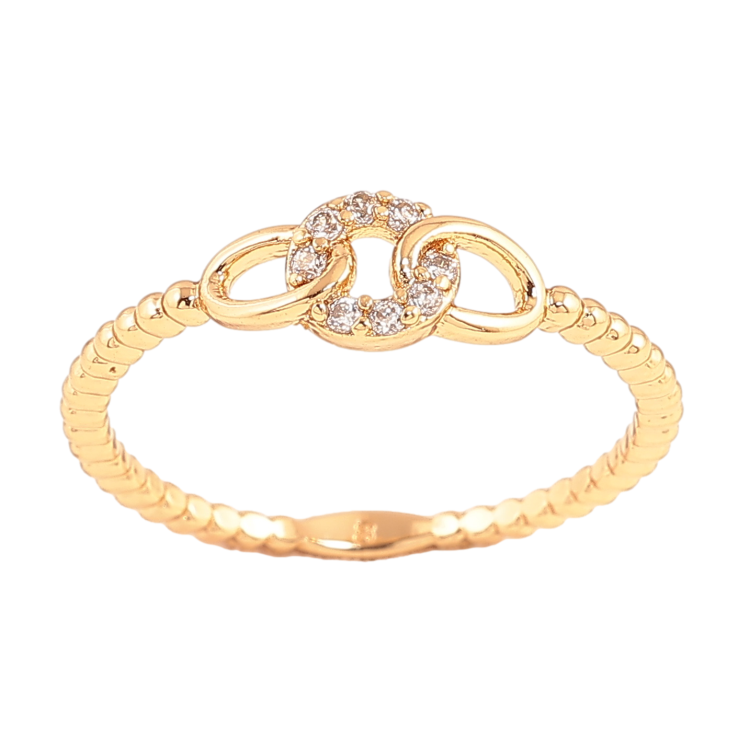 Каблучка Xuping колір позолота 18K візерунок з кристалами фото №19