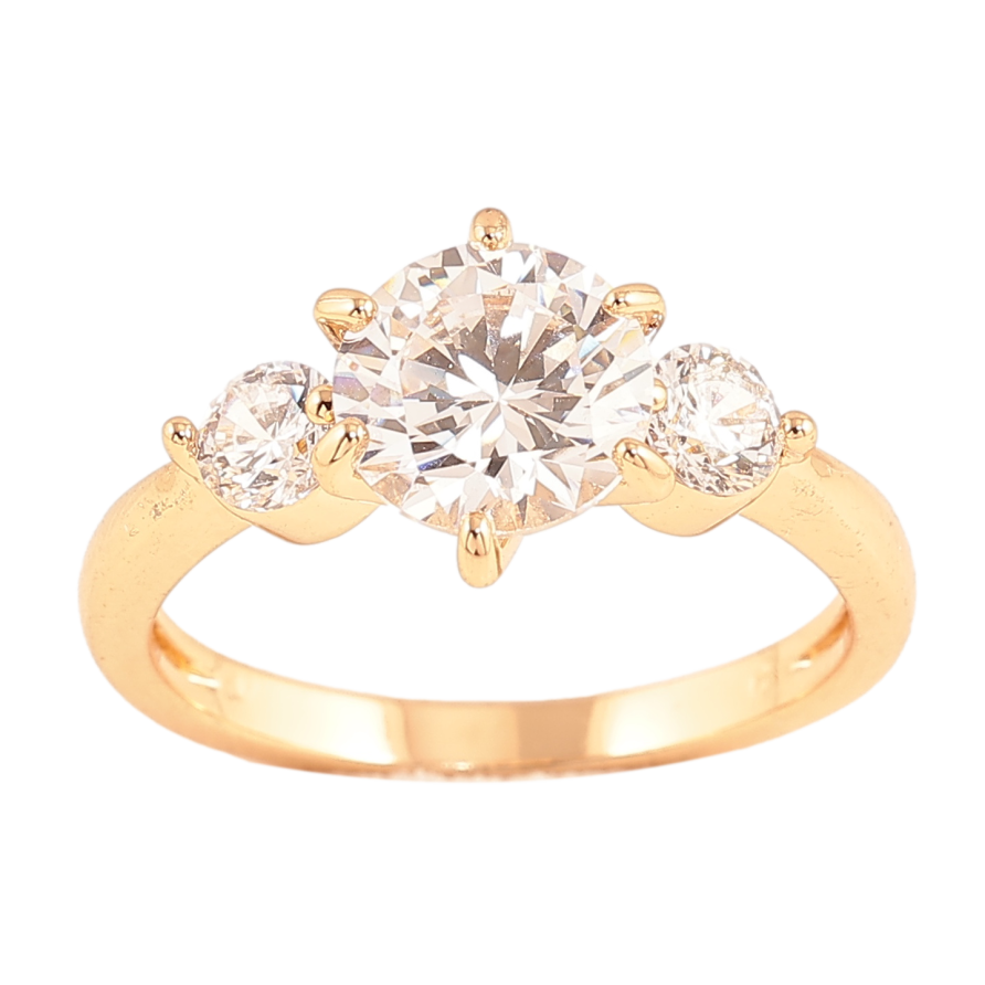 Кольцо Xuping цвет позолота 18K узор с кристаллами фото №1