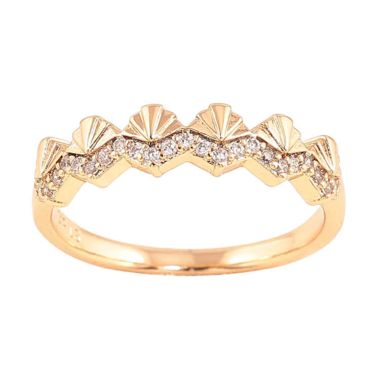 Кольцо Xuping цвет позолота 18K узор с кристаллами фото №18