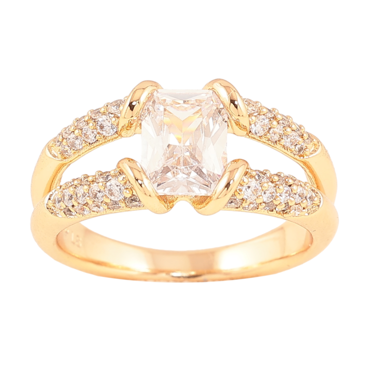 Кольцо Xuping цвет позолота 18K инкрустация кристаллами фото №14