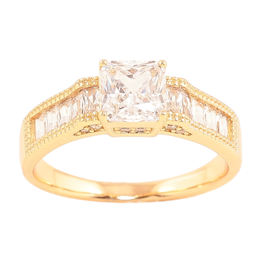 Кольцо Xuping цвет позолота 18K узор с кристаллами фото №1