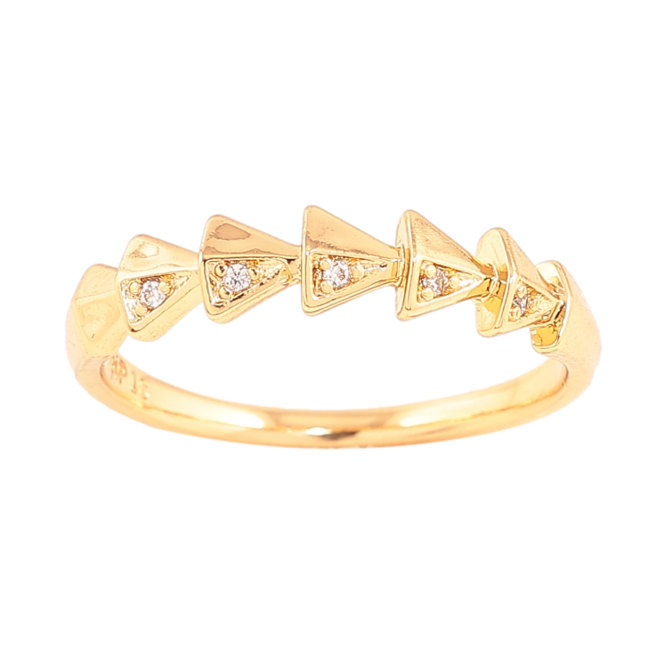 Каблучка Xuping колір позолота 18K візерунок з кристалами фото №19