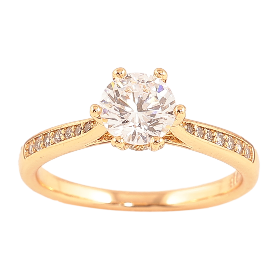 Каблучка Xuping колір позолота 18K візерунок з кристалами фото №1