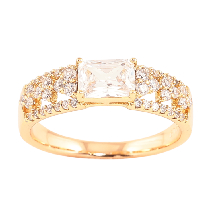 Каблучка Xuping колір позолота 18K візерунок з кристалами фото №18