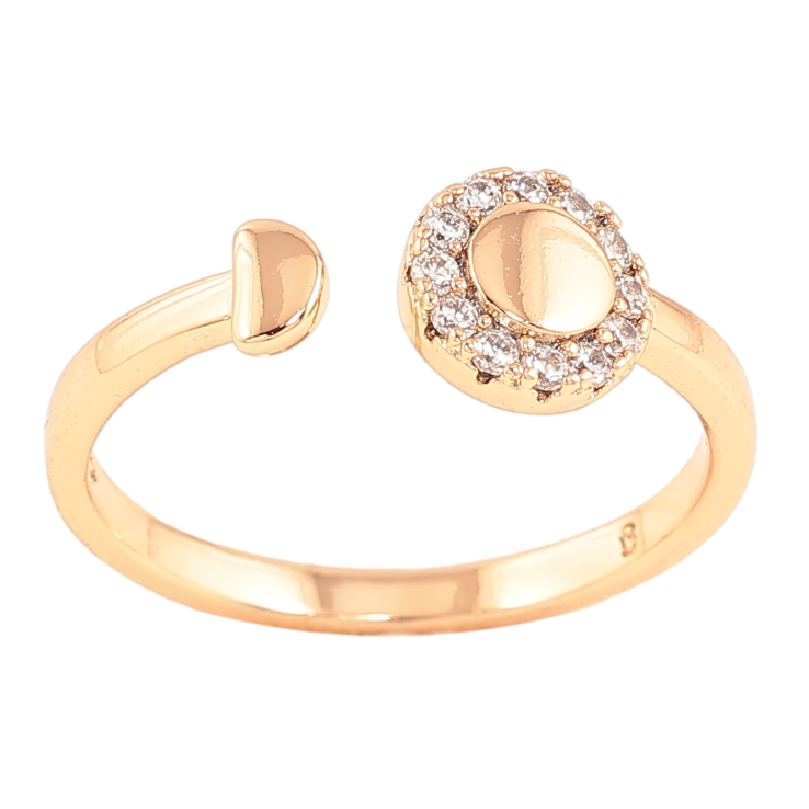 Каблучка Xuping колір позолота 18K візерунок з кристалами фото №14