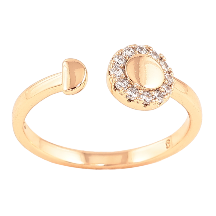 Каблучка Xuping колір позолота 18K візерунок з кристалами фото №1