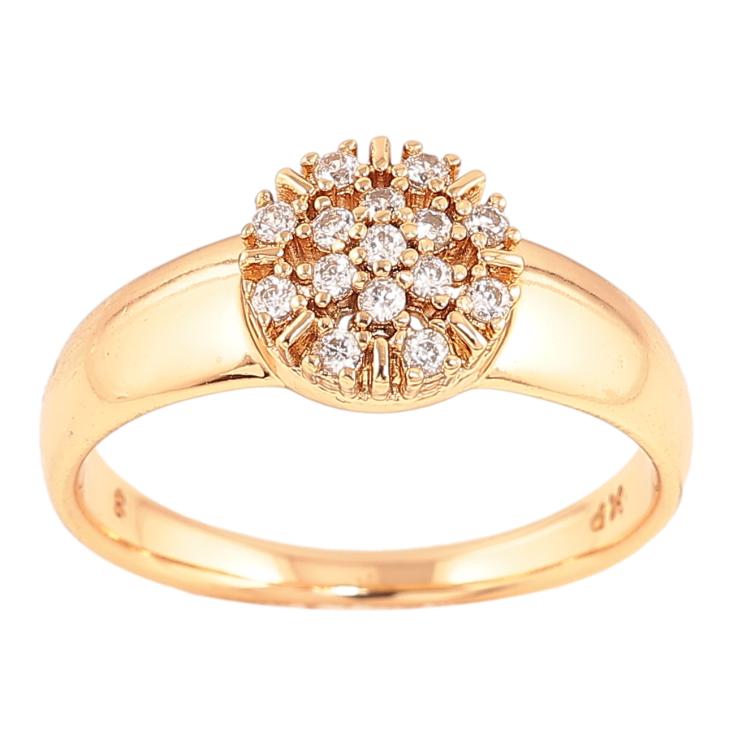 Каблучка Xuping колір позолота 18K візерунок з кристалами фото №4