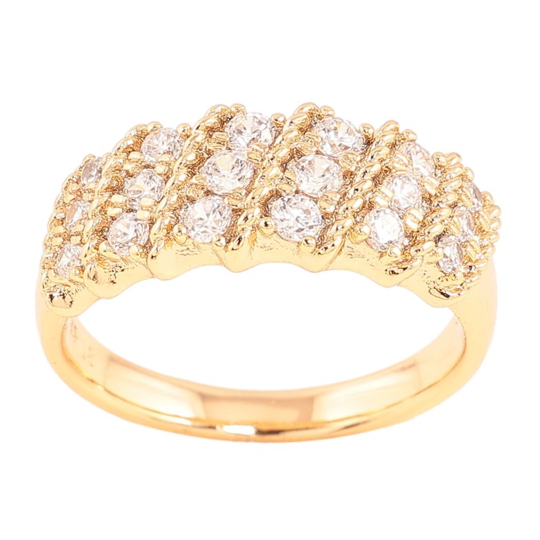 Каблучка Xuping колір позолота 18K інкрустація кристалами фото №1