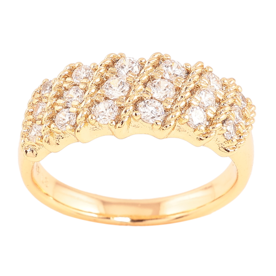 Каблучка Xuping колір позолота 18K інкрустація кристалами фото №1