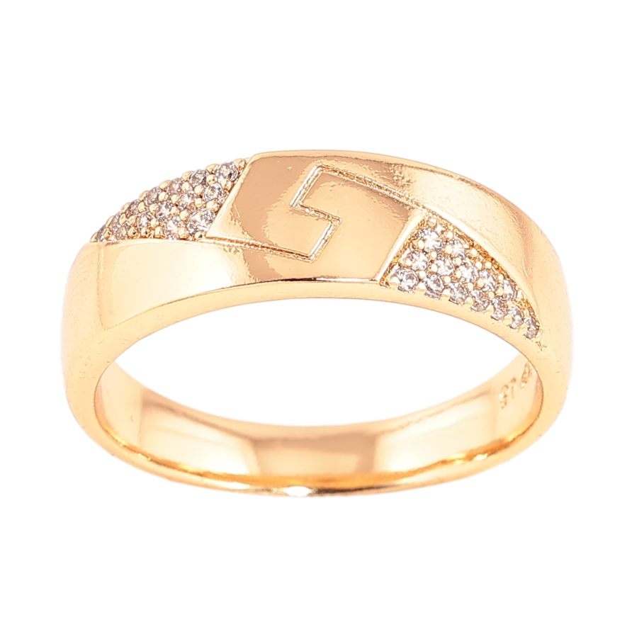 Каблучка Xuping колір позолота 18K візерунок з кристалами фото №1