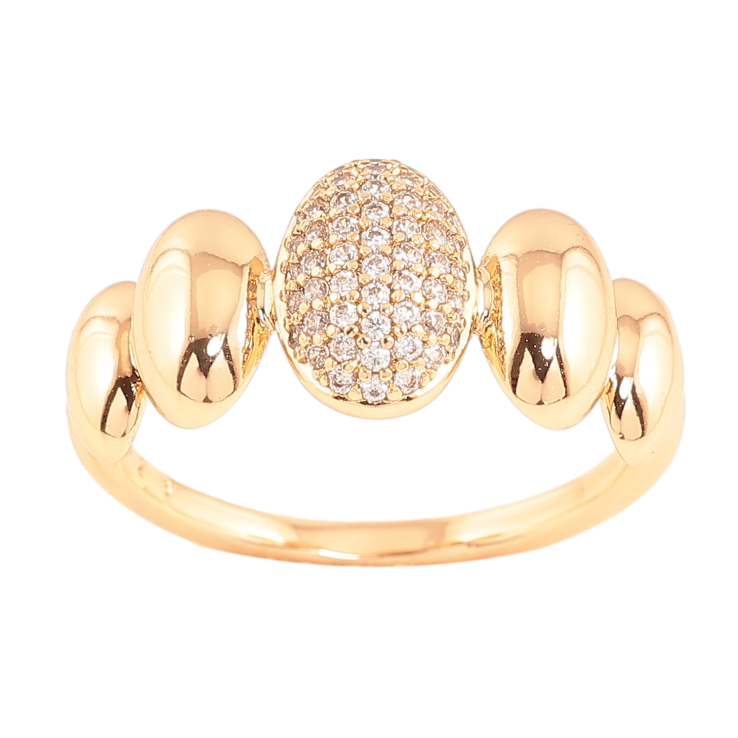 Каблучка Xuping колір позолота 18K візерунок з кристалами фото №24