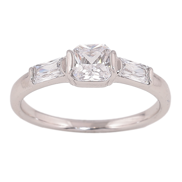 Кольцо Xuping цвет родий инкрустация кристаллами фото №20