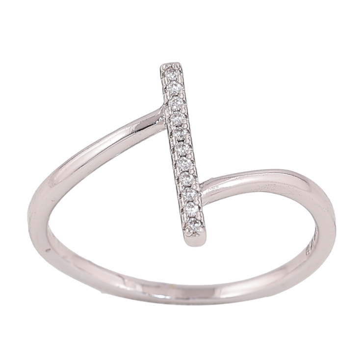 Кольцо Xuping цвет родий узор с кристаллами фото №13