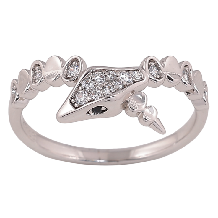 Каблучка Xuping колір родій змія фото №3