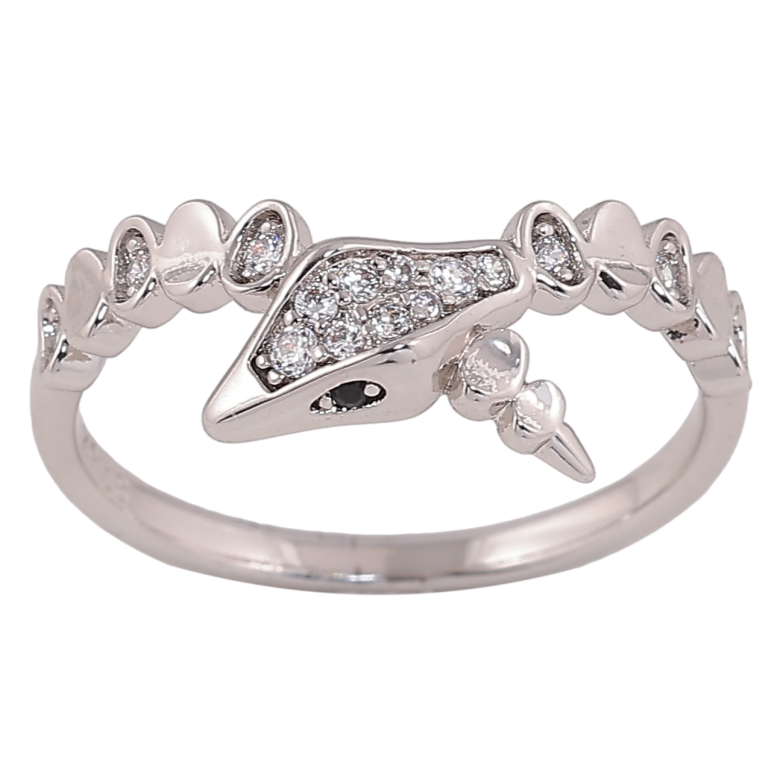 Каблучка Xuping колір родій змія фото №1