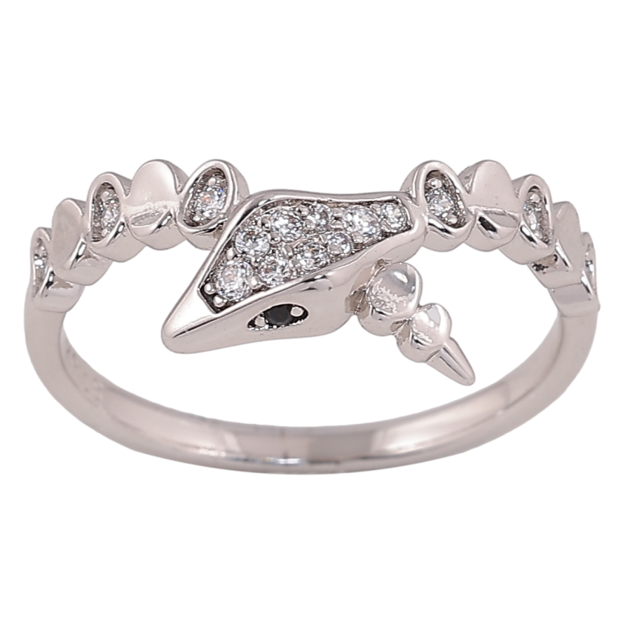 Каблучка Xuping колір родій змія фото №1