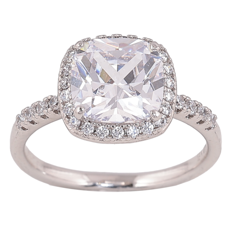 Каблучка Xuping колір родій кристальний блиск фото №16