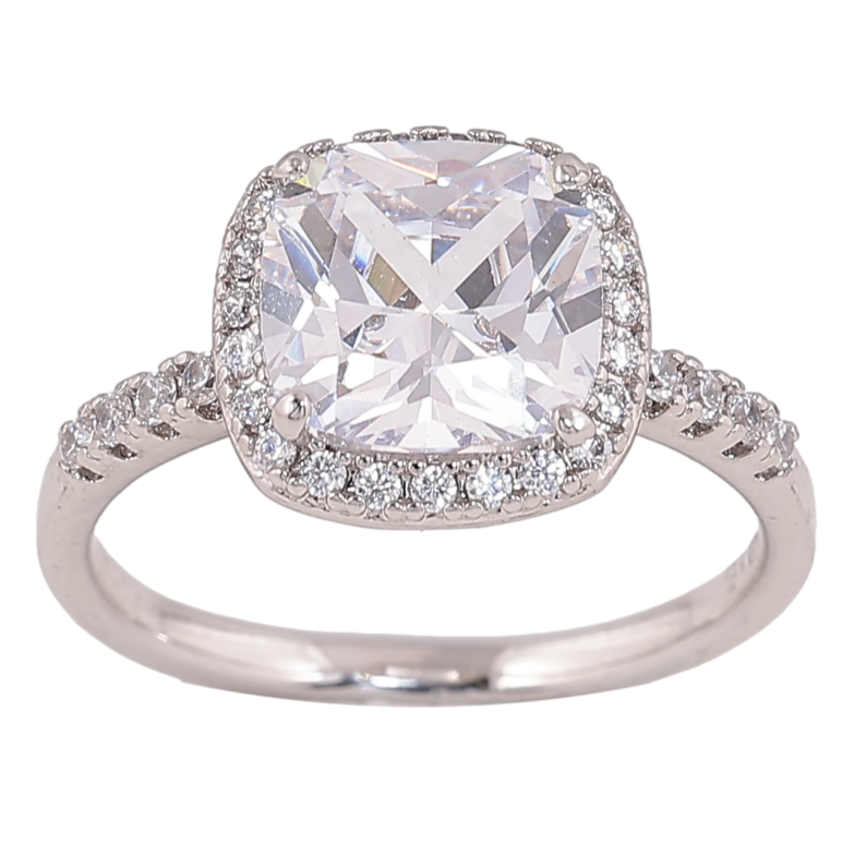 Кольцо Xuping цвет родий кристальный блеск фото №1