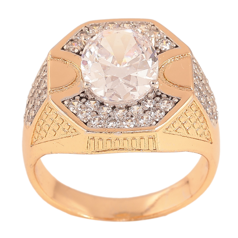 Перстень Xuping колір Позолота 18К+Родій "Візерунок з кристалами" фото №1 Перстень Xuping колір Позолота 18К+Родій "Візерунок з кристалами" фото №1