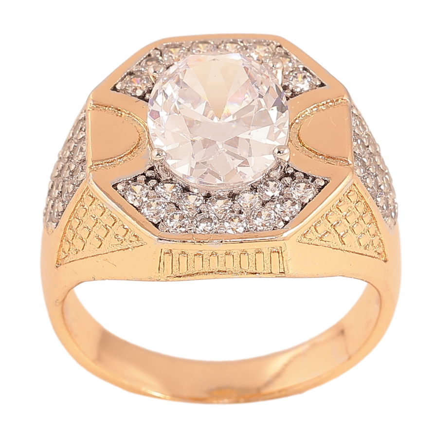 Перстень Xuping колір Позолота 18К+Родій "Візерунок з кристалами" фото №1 Перстень Xuping колір Позолота 18К+Родій "Візерунок з кристалами" фото №1