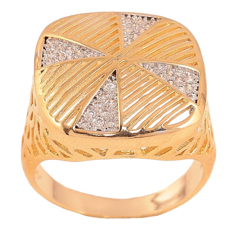 Перстень Xuping колір Позолота 18К+Родій "Різний купол з кристалами" фото №1 Перстень Xuping колір Позолота 18К+Родій "Різний купол з кристалами" фото №1