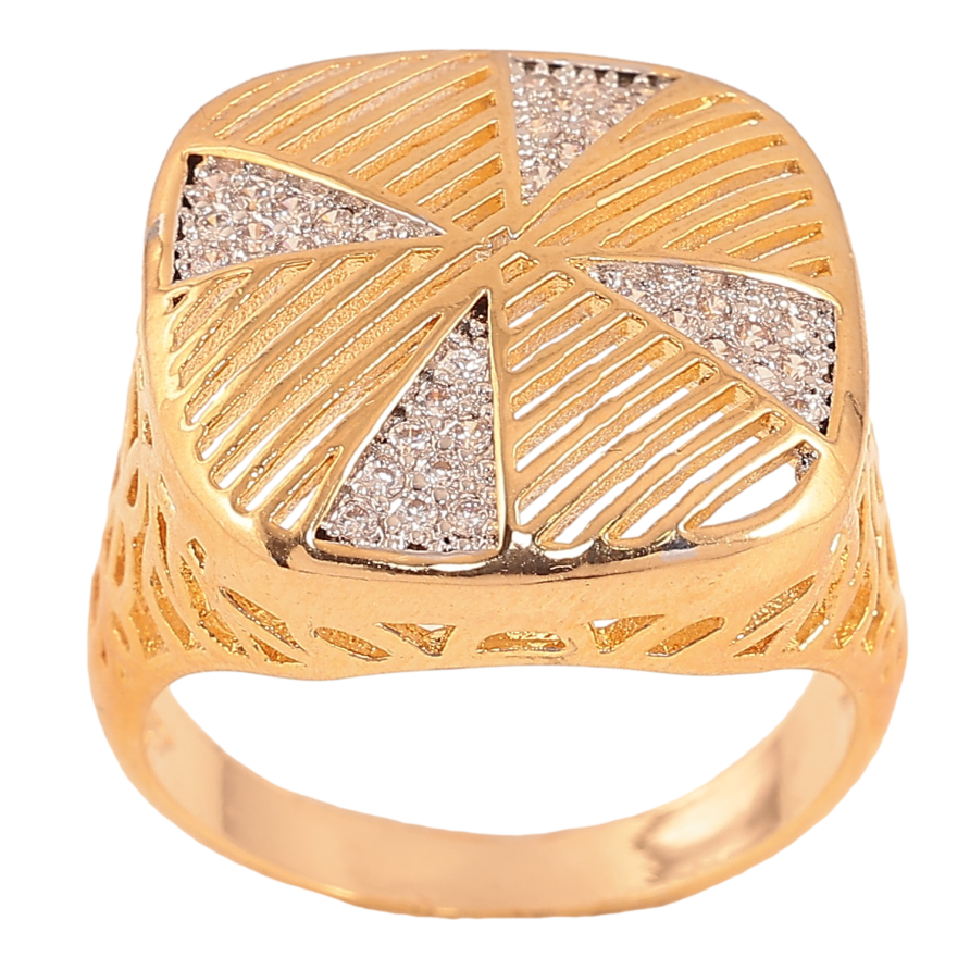 Перстень Xuping колір Позолота 18К+Родій "Різний купол з кристалами" фото №1 Перстень Xuping колір Позолота 18К+Родій "Різний купол з кристалами" фото №1