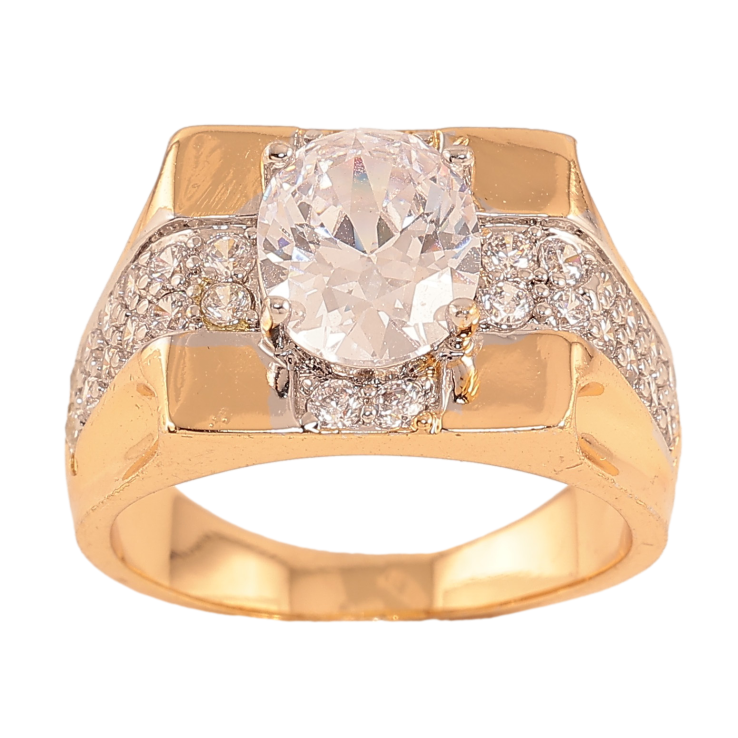 Перстень Xuping колір Позолота 18К+Родій "Візерунок з кристалами" фото №17