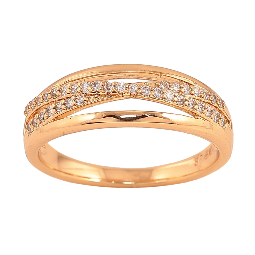 Каблучка Xuping колір Позолота 18K "Візерунок з кристалами" фото №1