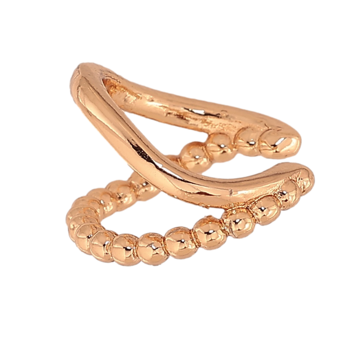 Серьги Xuping цвет Позолота 18К моно-каффа "Декоративный узор" (1шт)  фото №11