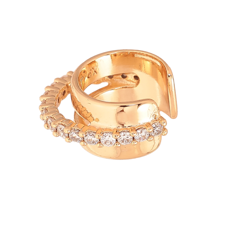 Серьги Xuping цвет Позолота 18K моно-каффа "Узор с кристаллами" фото №22 Серьги Xuping цвет Позолота 18K моно-каффа "Узор с кристаллами" фото №22