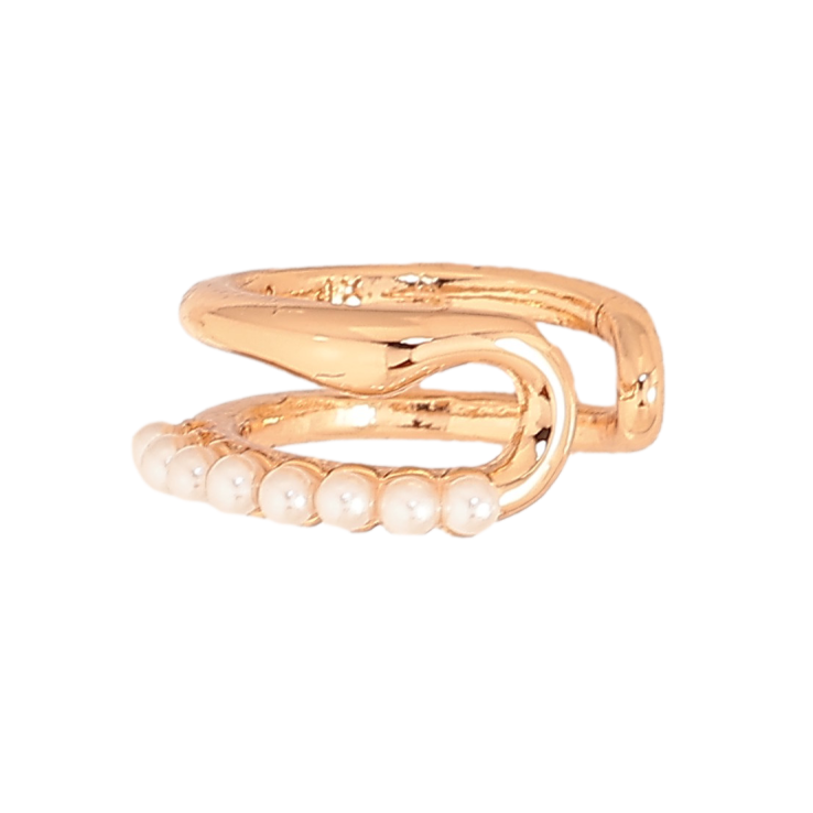 Серьги Xuping цвет Позолота 18K моно-каффа "Узор с жемчужинами" фото №20 Серьги Xuping цвет Позолота 18K моно-каффа "Узор с жемчужинами" фото №20